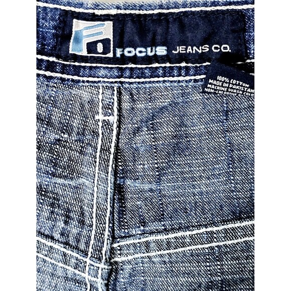 Focus Denim Jeans Mens 32x32 Vintage Y2K Great Distressed Lines EUC *READ* - Picture 12 of 13